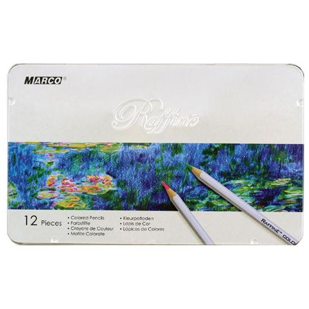 Colored pencils "Marco Raffine" 12 col. /7100-12TN/ metal pencil case (12/72)