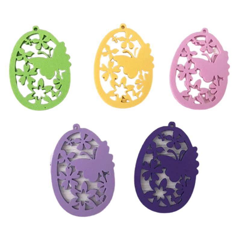 Blank "Diamond handles" /123019/ "Egg with a butterfly" 6 cm, 30 pcs in a pack