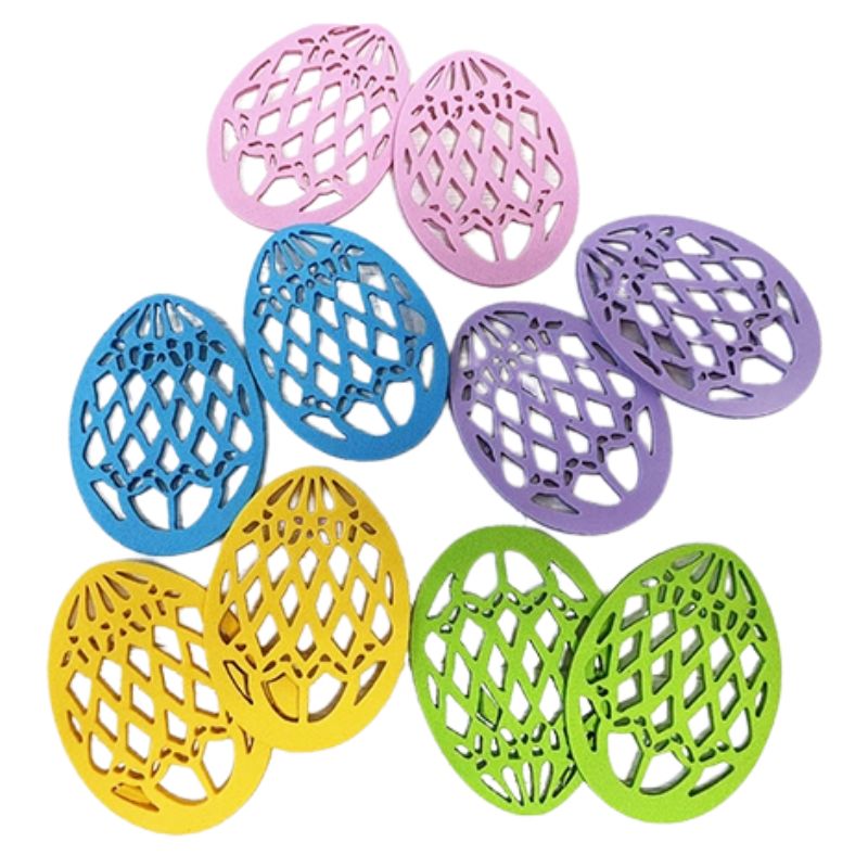 Blank "Diamond handles" /123018/ "Egg lace" 6 cm, 30 pcs in a pack, mixed colors