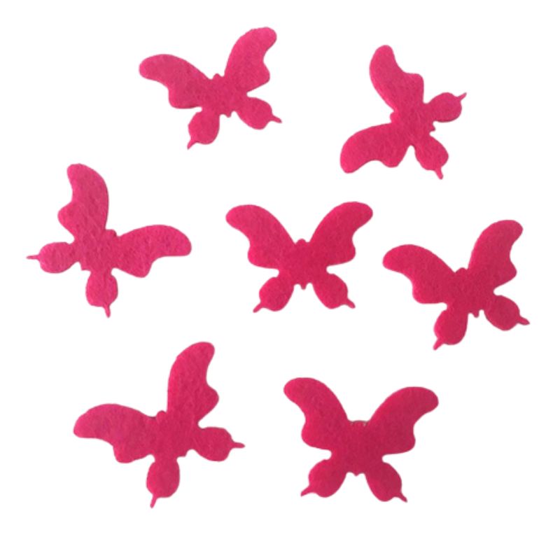 Blank "Diamond handles" /120651/ "Butterfly" 3.5 cm, 50 pcs in a pack, raspberry