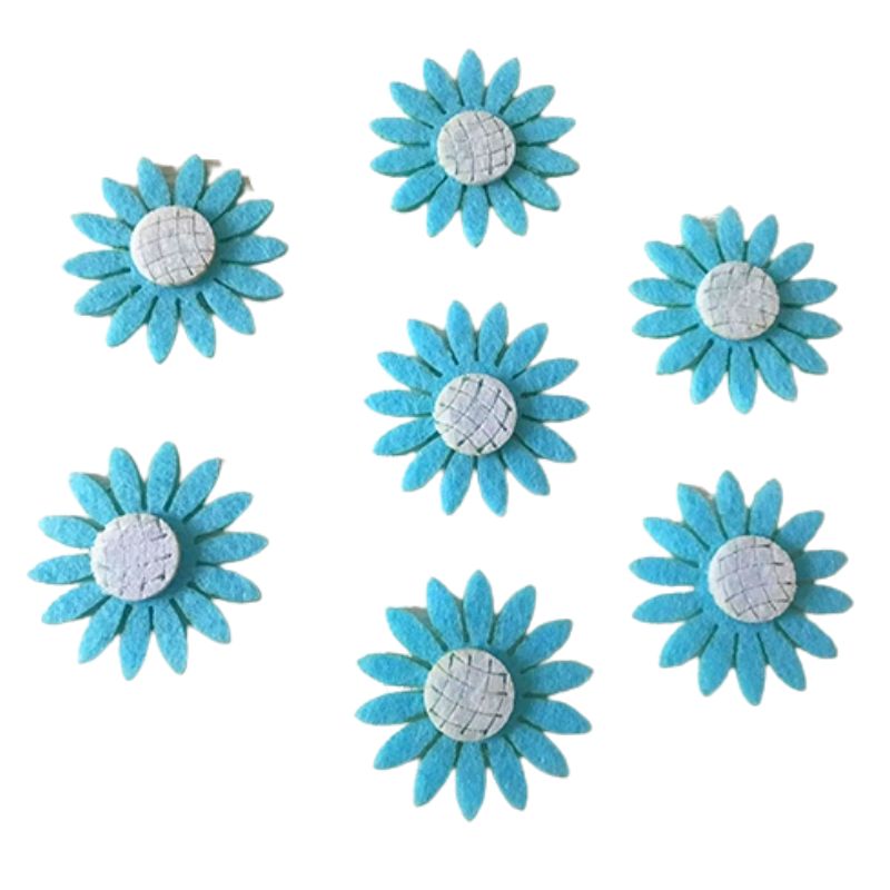 Blank "Diamond handles" /120656/ "Chamomile" 4 cm, 50 pcs in a pack, blue