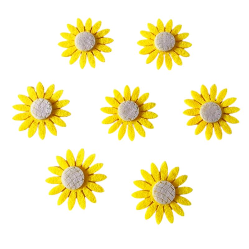 Blank "Diamond handles" /120657/ "Chamomile" 4 cm, 50 pcs in a pack, yellow