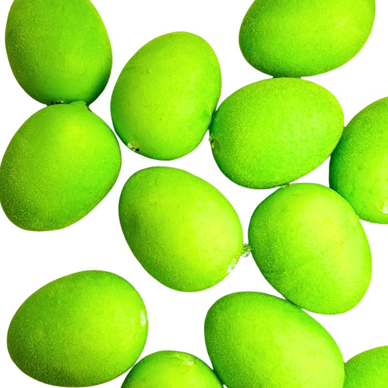 Styrofoam blank "Diamond handles" / 224620/ "Velvet egg" 3.5 cm, 20 pcs. in a pack, light green