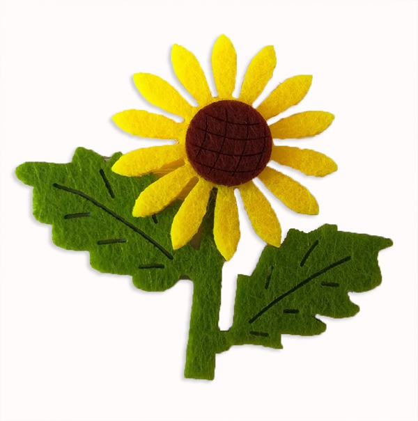 Blank "Diamond handles" /120555/ "Sunflower on a stalk" 6 cm, 30 pcs in a pack.
