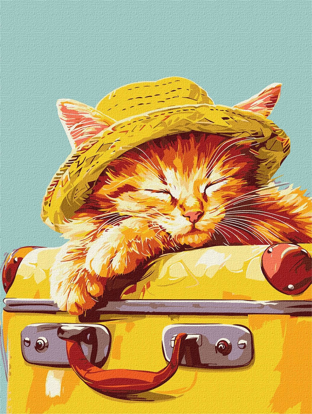 Painting by numbers "Ideyka" /KHO6612/ "Sleeping kitten" 30*40 cm