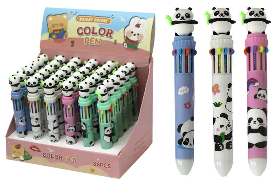 Automatic ballpoint pen "WB" /13560(ZS-813)/ 10 colors Panda (36/1296)