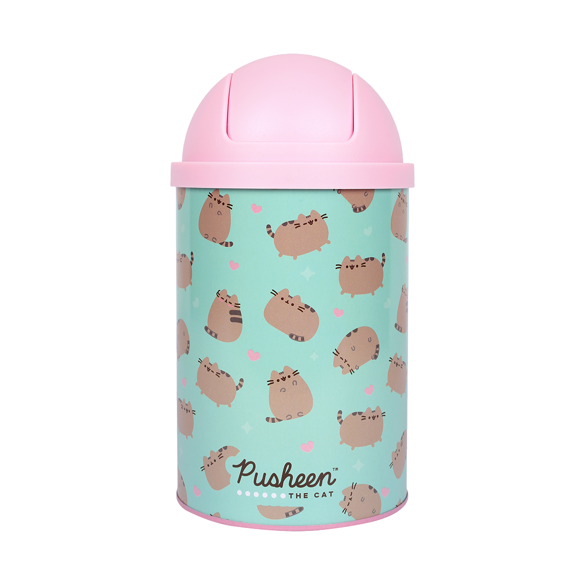 Настільний контейнер для сміття "YES" /708571/ “Pusheen” металевий, 10*18см (1/12/72)