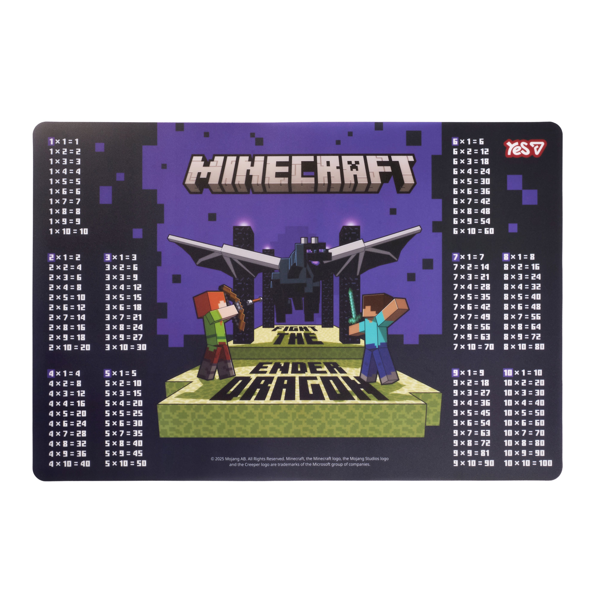 Підкладка настільна "YES" /492363/ "Minecraft.Dragon" табл. множ. 42*29см (1/10/200)