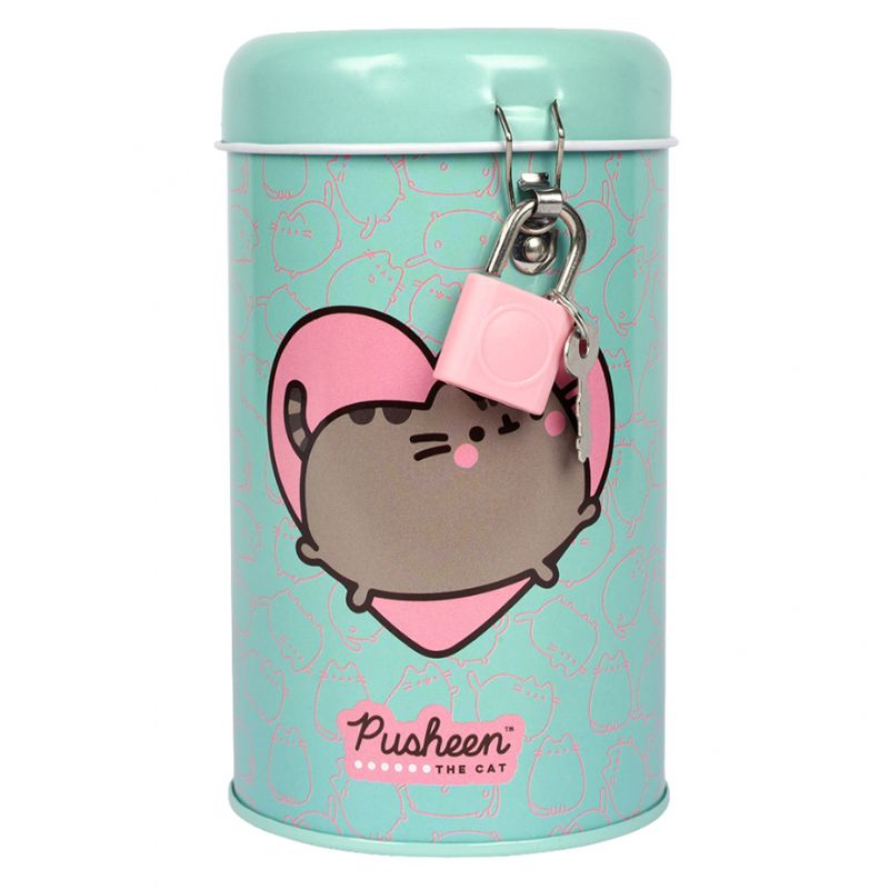 Скарбничка "YES" /708579/ "Pusheen" метал., 13*7,6 см кругла (1/12/120)