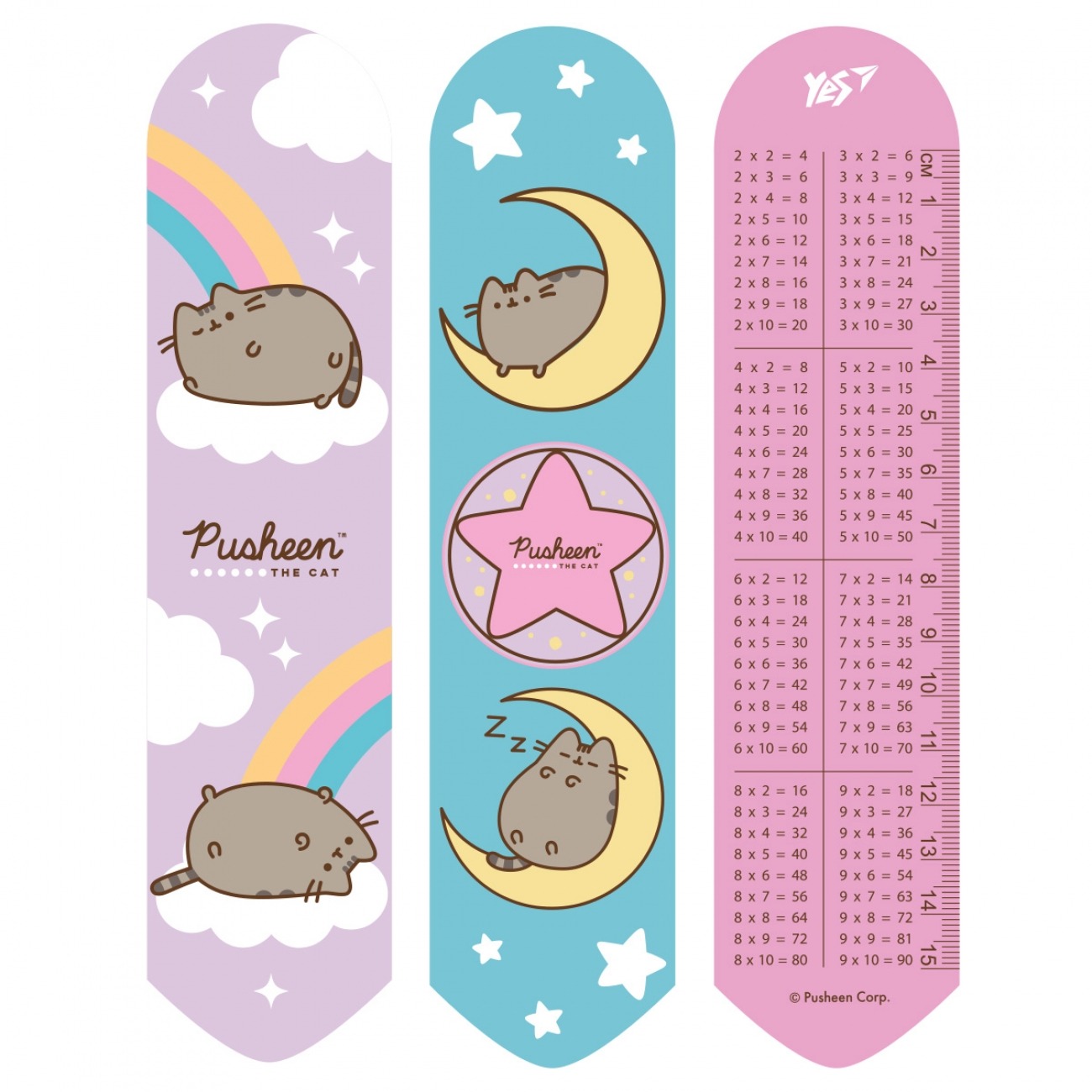 Закладка 2D "YES" /708133/ "Pusheen rainbow" (1/10/100)