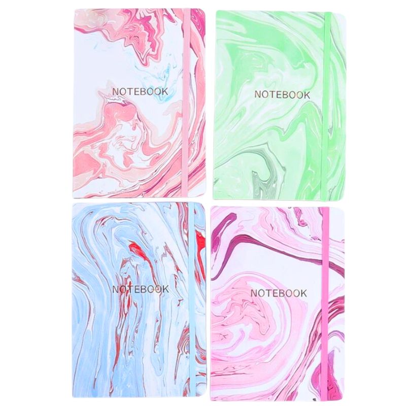 Блокнот А5/80арк "JO" /NC5060/ на гумці "Notebook" кол.край 70гр, мікс (1/16)