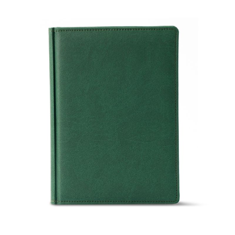 Щоденник ЗВ-43 н/дат "Twill" зелений 168 арк. == 142х203 (1/10)