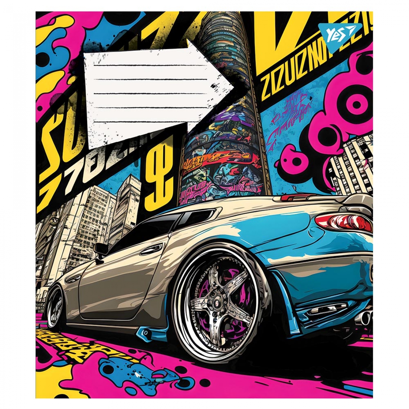 Зошит уч. "YES" 18арк.== /766606/ "Colour car" (25/400)