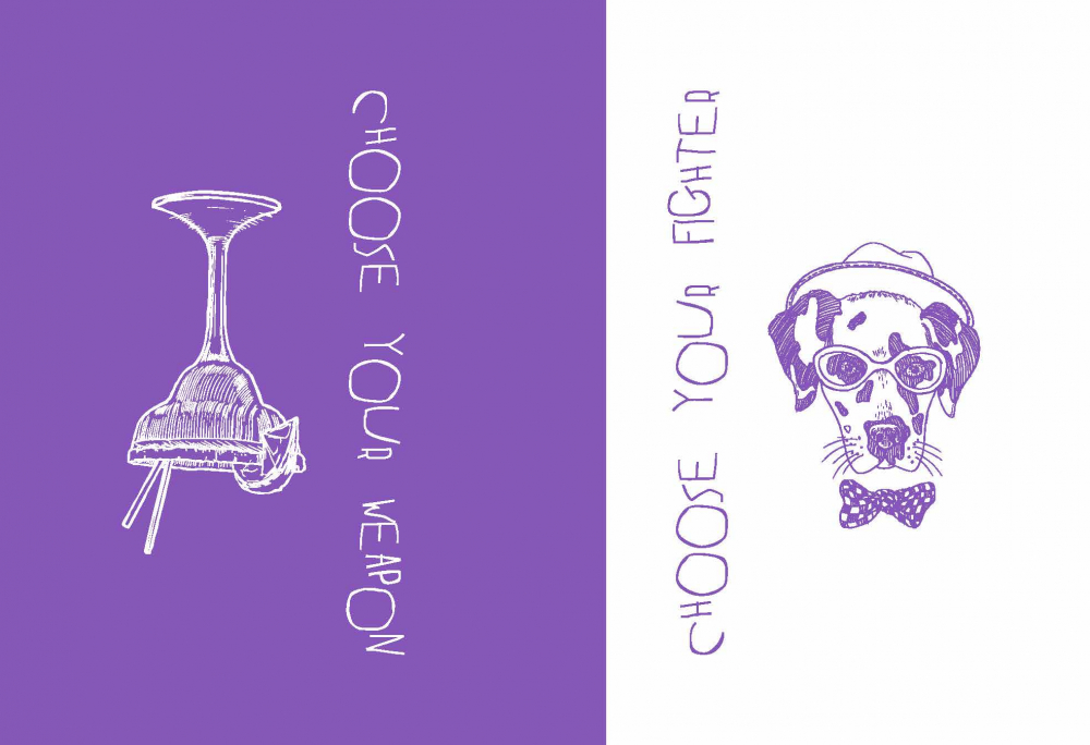 Блокнот A6/64 "4PROFI" /905188/ ## "Two in One" violet, інтегр., мат/лам, виб.лак, 70г. (1/10)