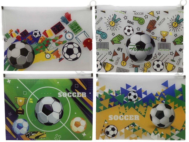 Папка з бігунком А4+ /6176/ пласт (33*24,5см) "Football" (12)