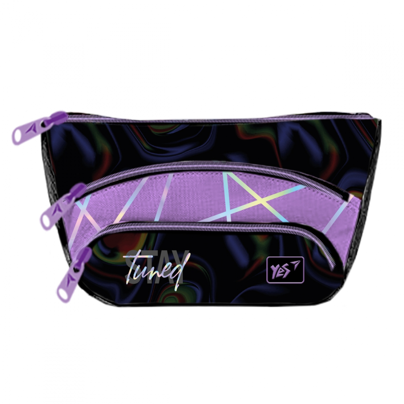 Soft pencil case "YES" /533505/ 3 compartments PH-23-3 Stay True