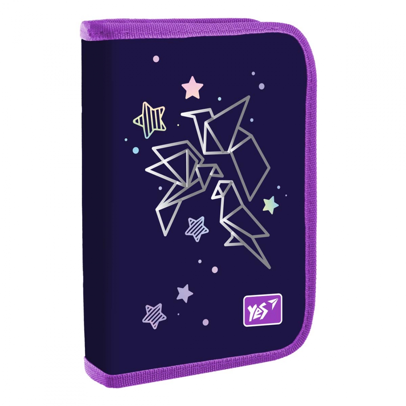 Pencil case hard "YES" /533412/ HP-03 with flap Origami Doves
