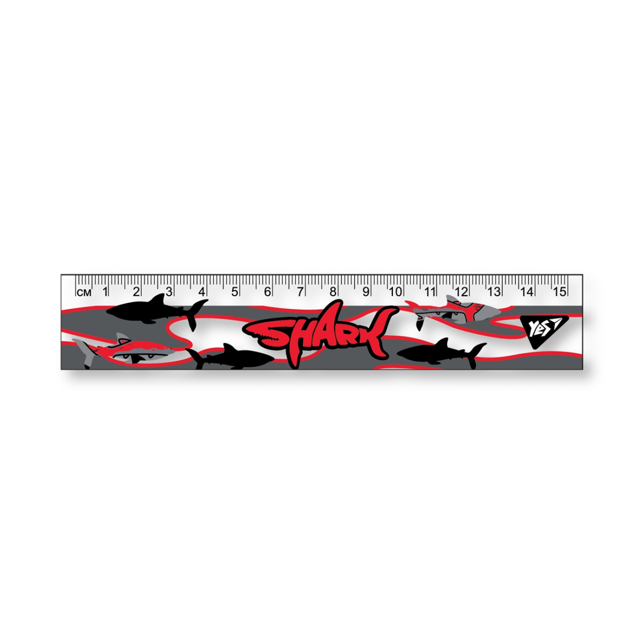 Лінійка 15см "YES" /370595/ "Shark" (1/20/100)