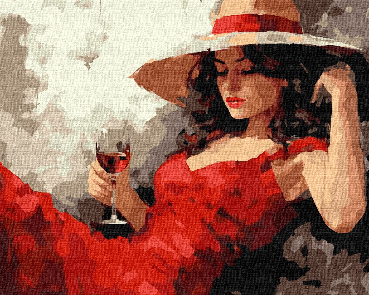 Painting by numbers "Ideyka" /KHO8358/ "Girl in a hat" 40*50cm