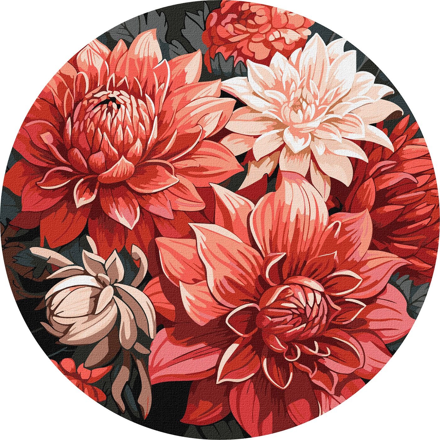Paint by number "Ideyka" /KHO-R1040/ "Holiday bouquet" ø39cm