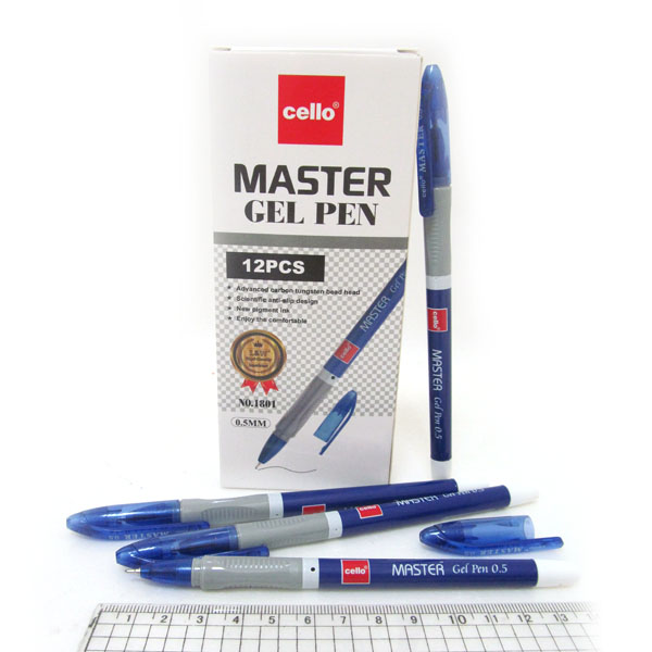 Gel pen CELLO "Master" /1801/ 0.5mm BLUE (12/72/1728)