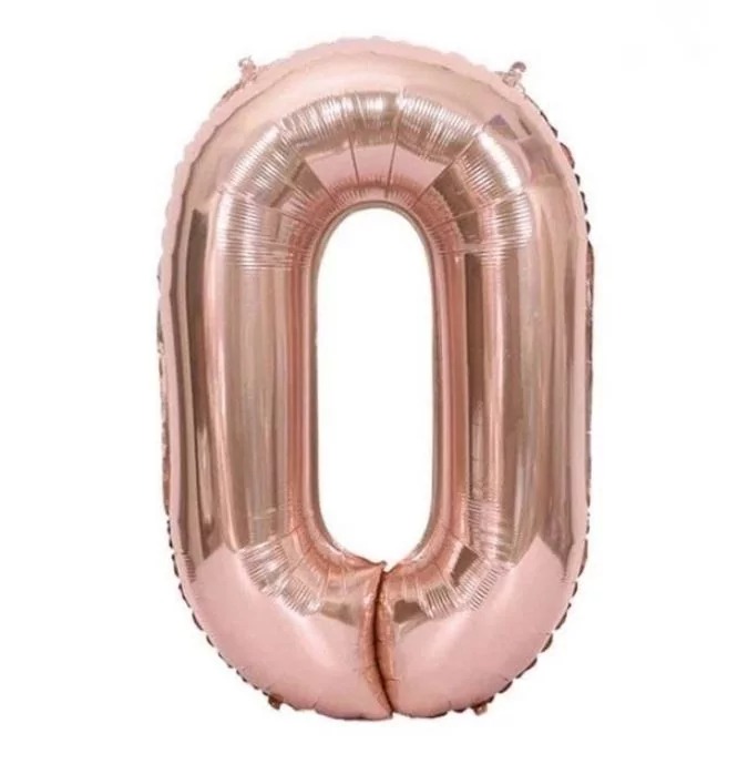 Number ball "WB" /9537rg-0/ "0" rose gold, 75cm (1/10)