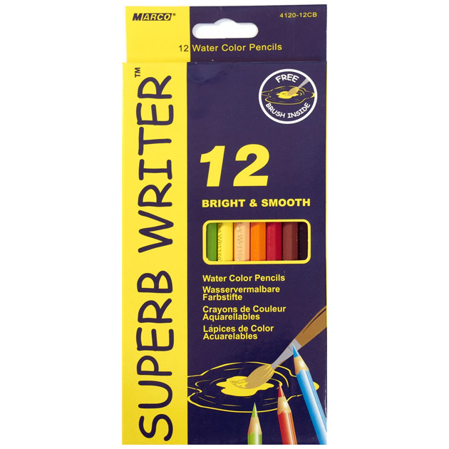Colored watercolor pencils "Marco Superb writer" 12 col. /4120-12SV/ cardboard (12/240)