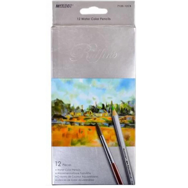 Colored watercolor pencils "Marco Raffine" 12 pcs. /7120-12SV/ cardboard (12/240)
