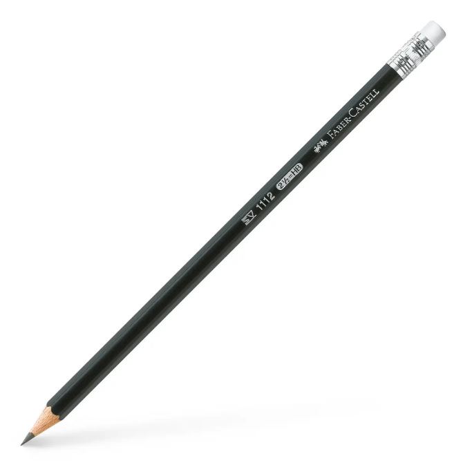 "Faber-Castell" pencil /1112/111200/ HB black with eraser (12)