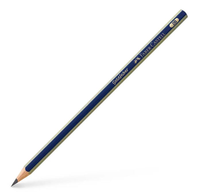 Pencil "Faber-Castell" /1221/112502/ 2B GOLDFABER blue-gold (12/72)