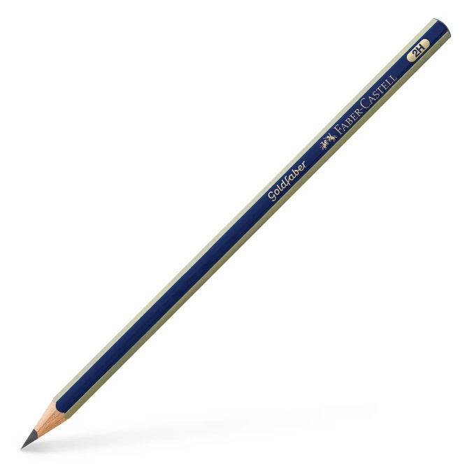 "Faber-Castell" pencil /1221/112512/ 2H GOLDFABER blue-gold (12/72)