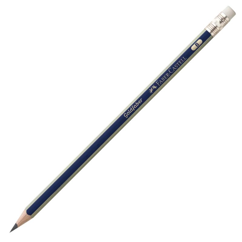 "Faber-Castell" pencil /1222/116801/ IN GOLDFABER with blue-gold eraser (12/72)