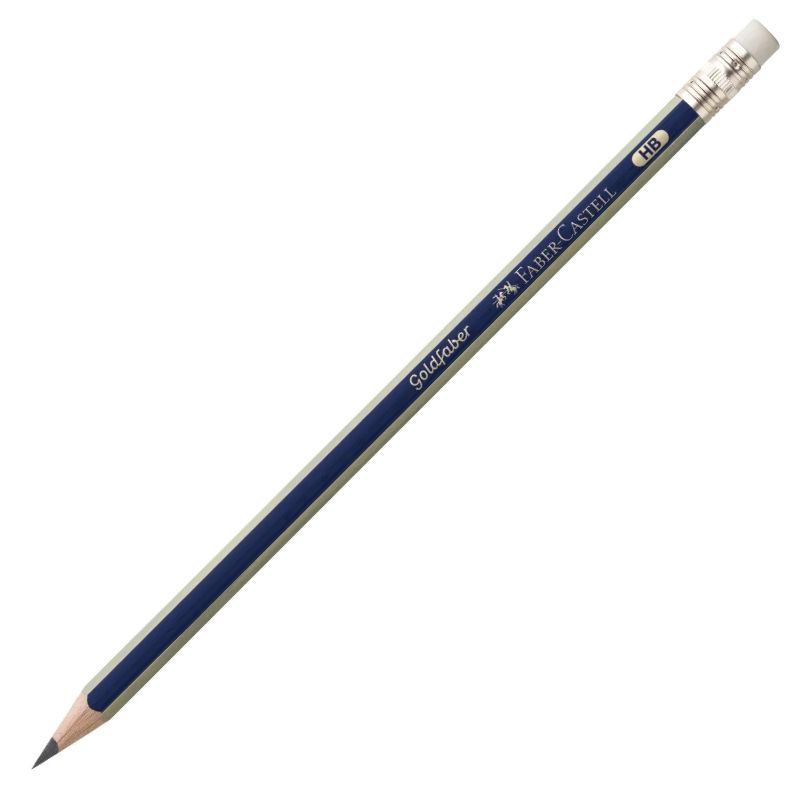Pencil "Faber-Castell" /1222/116800/ HB GOLDFABER with eraser blue-gold (12/72)