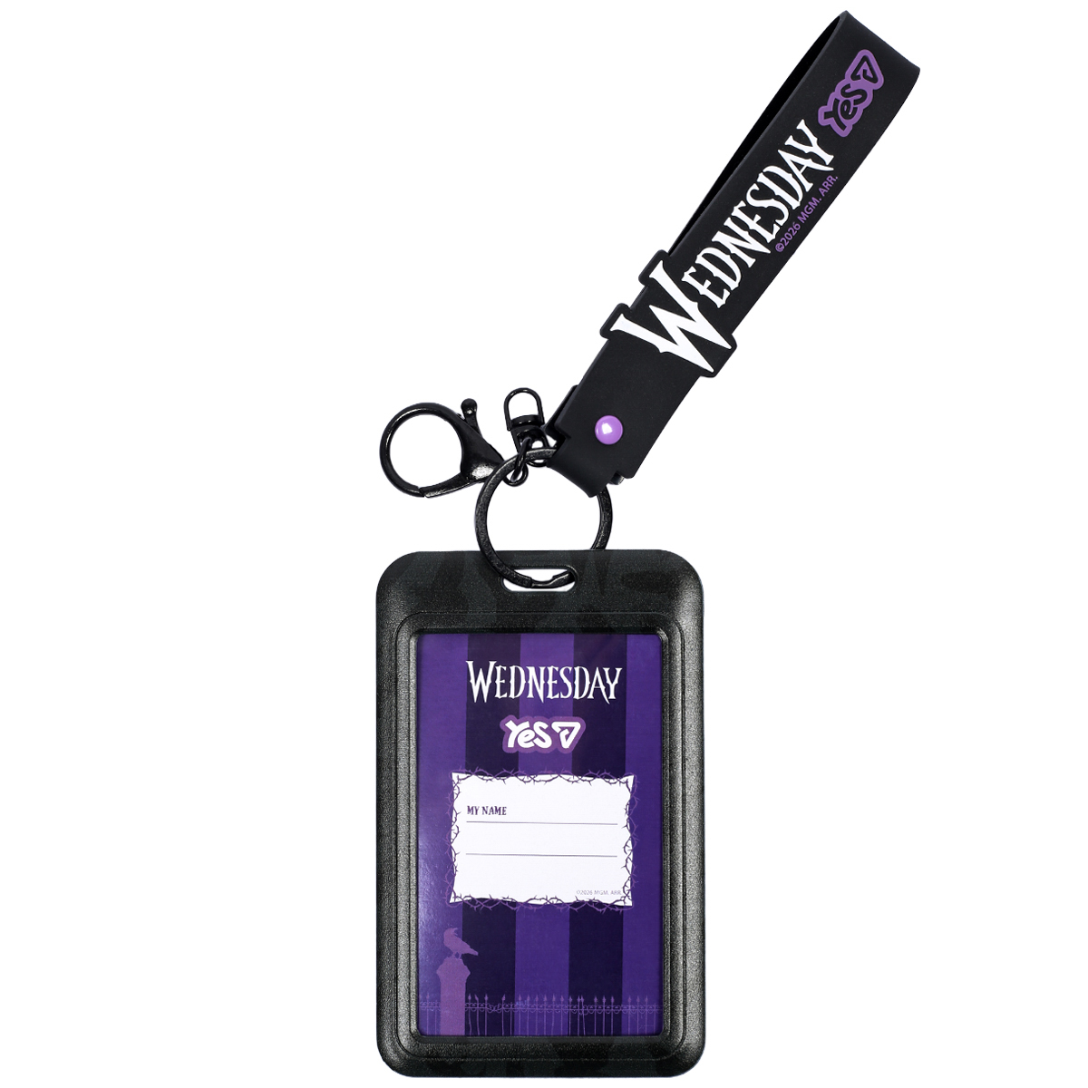 Badge keychain "YES" /940423/ vertical "Wednesday", slider (1/400)