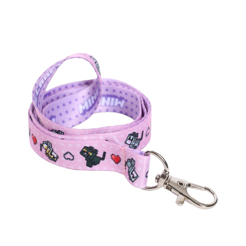 Badge lanyard "YES " /940402/ with Yes carabiner "Minecraft.Spring"
