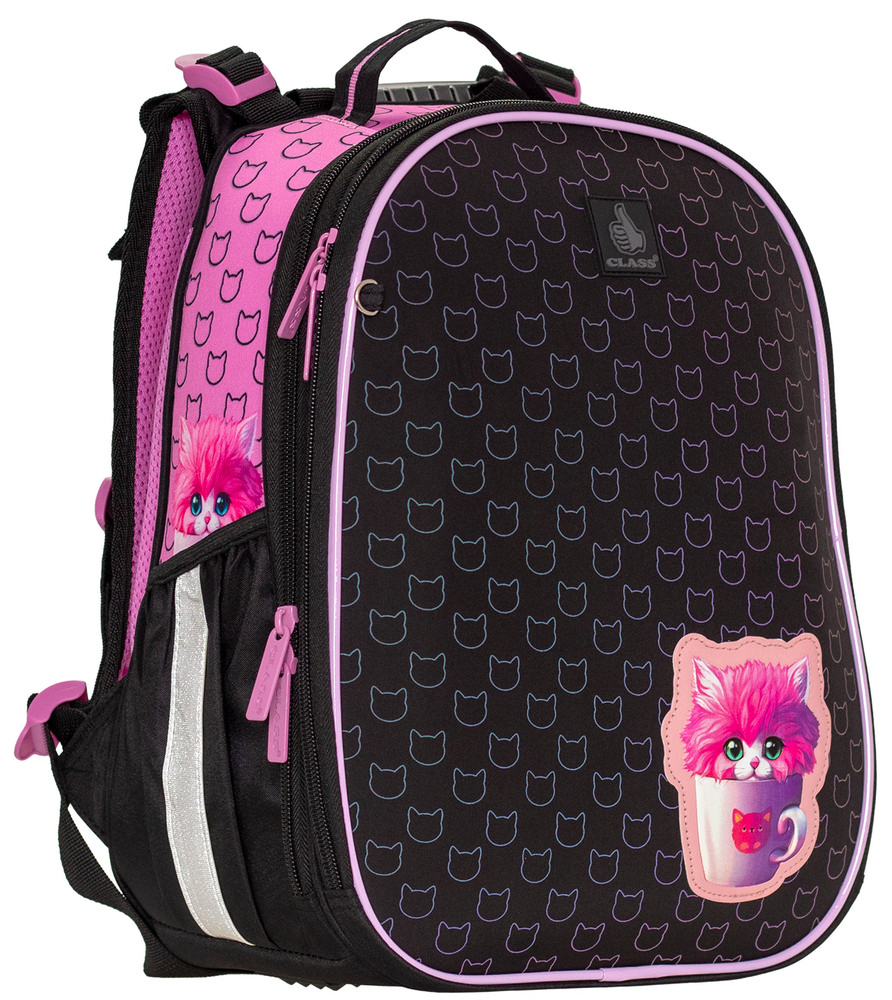 Backpack "CLASS" /2503C/ SchoolCase Mini 2 compartments, 35x27x16cm, "Kitty"
