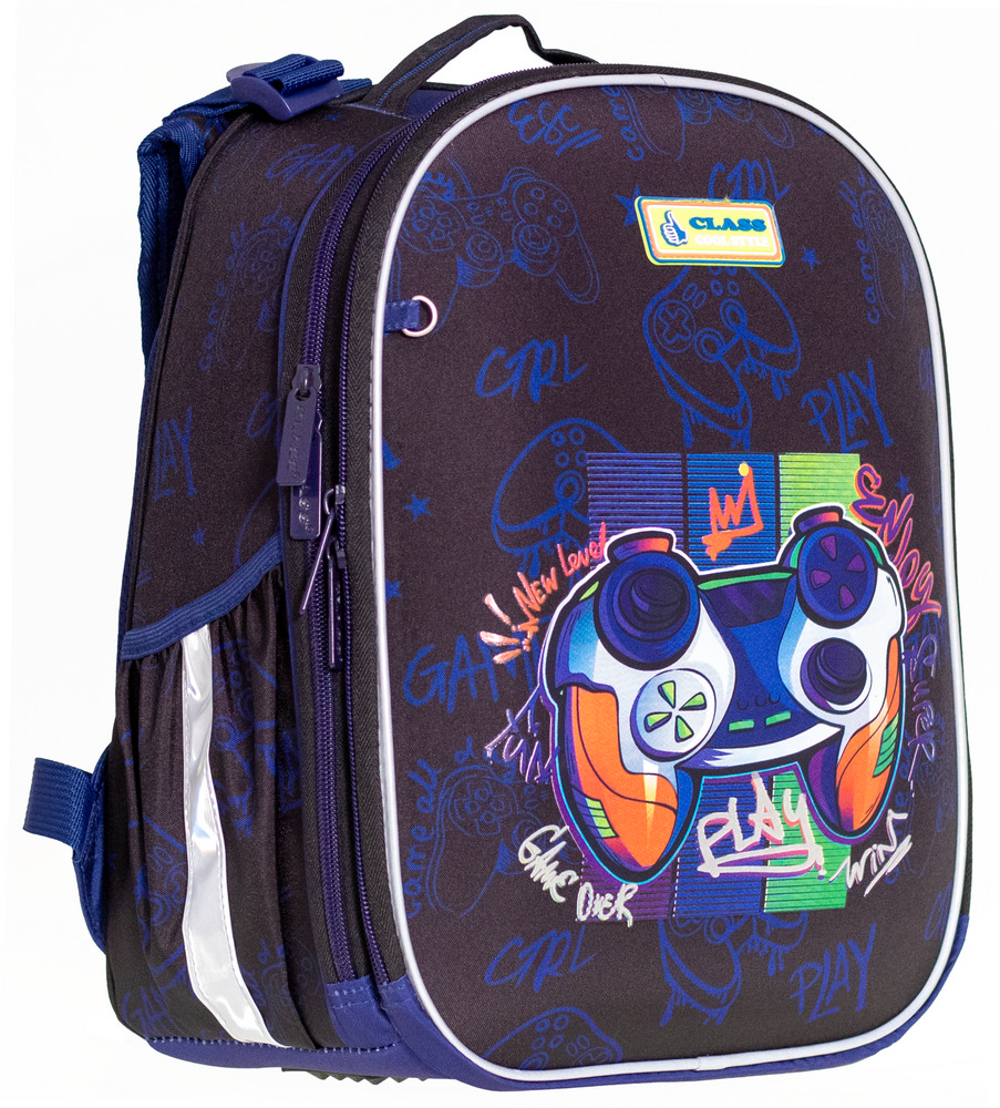 Backpack "CLASS" /2506C/ SchoolCase Mini 2 compartments, 35x27x16cm, "Game"