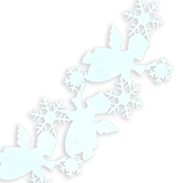 String garland "Diamond handles" /120756/ "Angels", 73 cm, felt