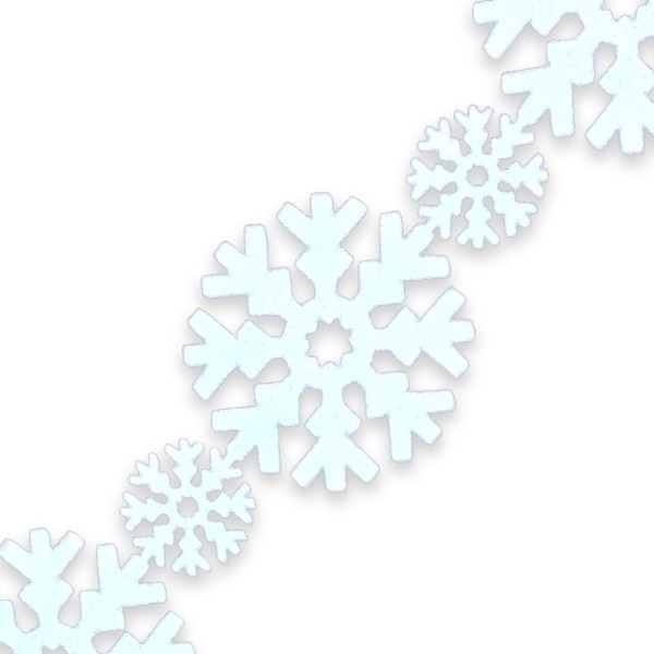 String garland "Diamond handles" /120755/ "Snowflakes", 75 cm, felt NEW YEAR'S