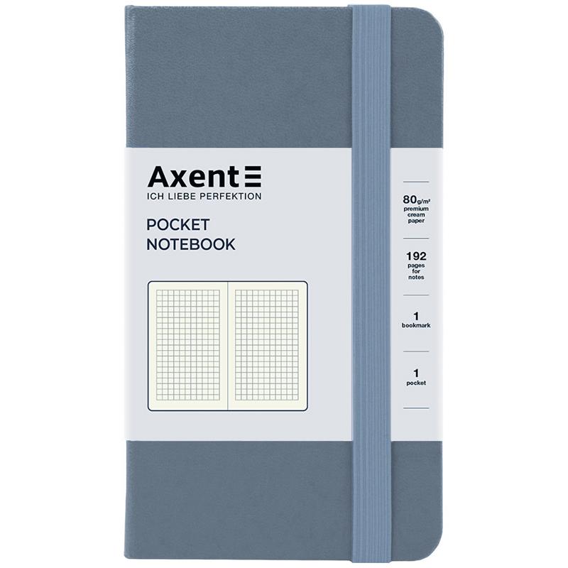 Блокнот "Axent" /8301-62-A/ Partner, 95*140, 96арк, кліт, сіра (1/25/50)