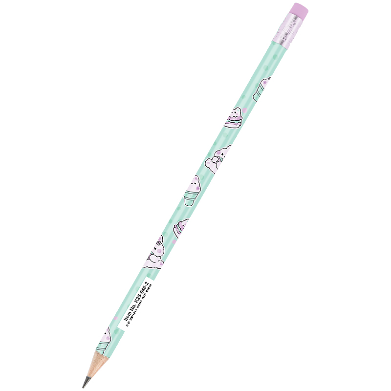 Pencil h/g "Kite" /K25-046-2/ with eraser, three-sided Feel Good (36/432)