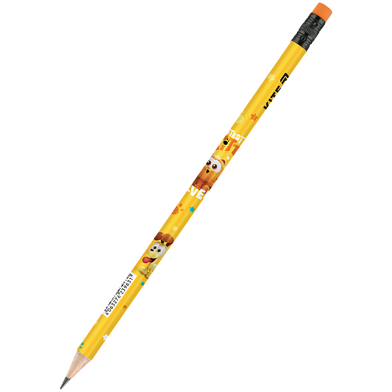 Pencil b/w "Kite" /GF25-046/ with eraser, three-sided Garfield THEATRICAL 2024 (36/432)