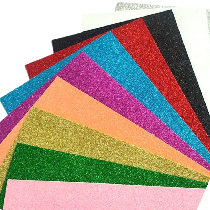 Flexica (foamiran) "Diamond handles" /125469/ EVA 20*30cm 2.0mm with glitter "Color glow" (10 sheets) (1/100)