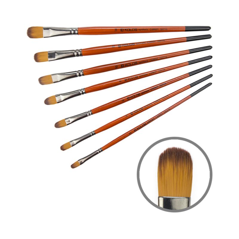 Oval synthetic brush "KOLOS" Carrot 1097FR, No. 2, k.r. (1/12)