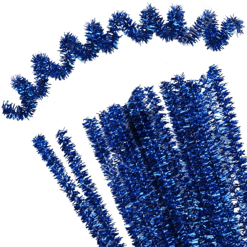 Chenille "Unison" /C30058 royal blue/ 300 x 6mm, royal blue, with sequins (100 pcs/pack)