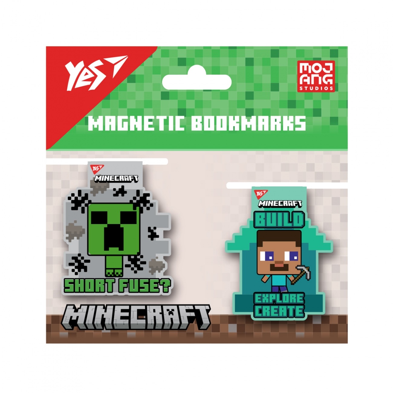 Закладки магнітні "YES" /708102/ "Minecraft friends", 2шт (1/10/500)