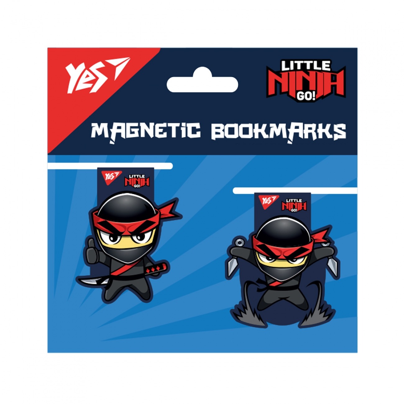 Закладки магнітні "YES" /708113/ "Ninja", 2шт (1/10/500)