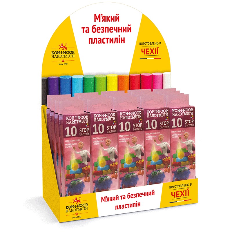 Дисплей для пластиліну "KOH-I-NOOR" /61041/ 15*25*40 см, картон