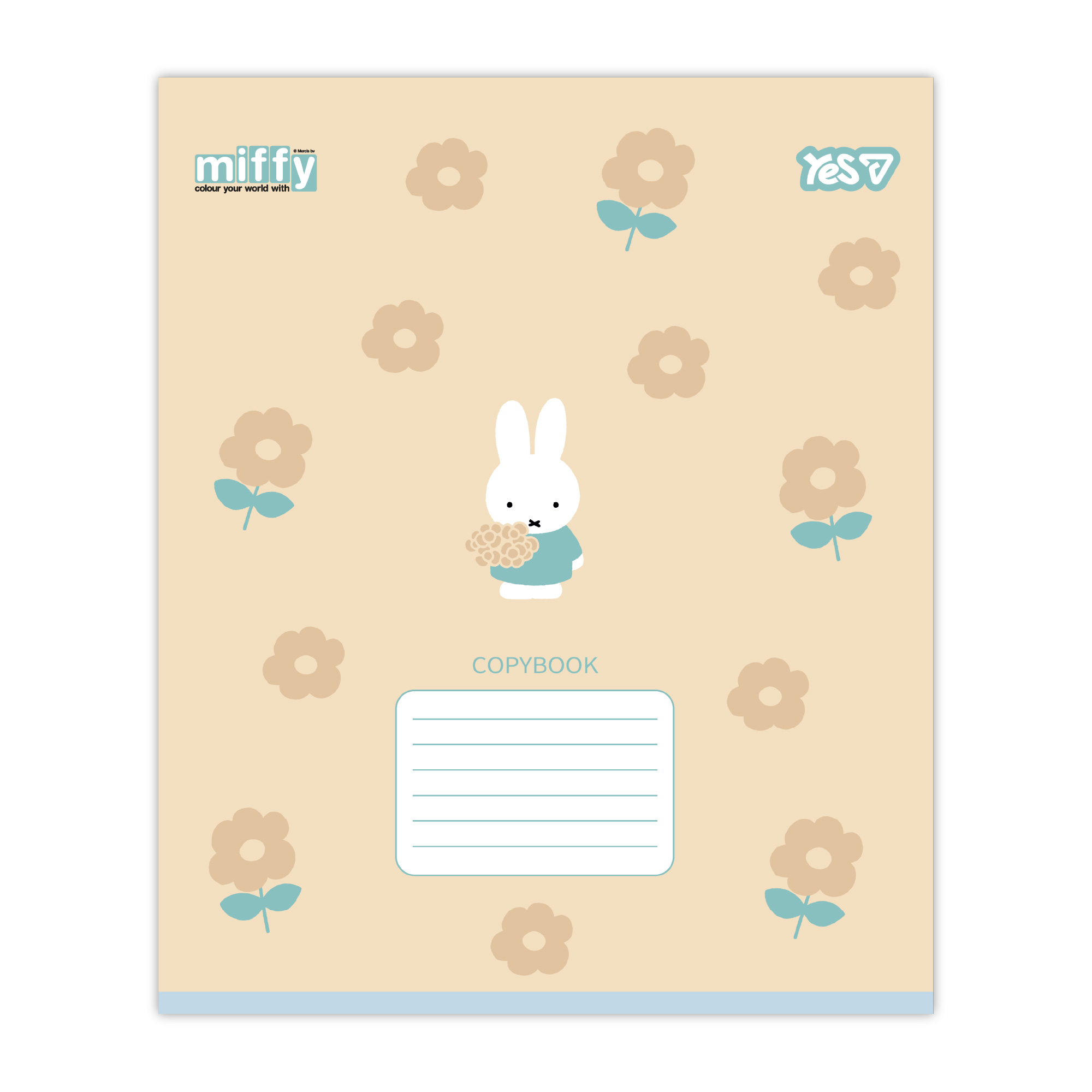 Student's notebook "YES" 12 sheets # /768708/ "Miffy Flowers" (25/500)