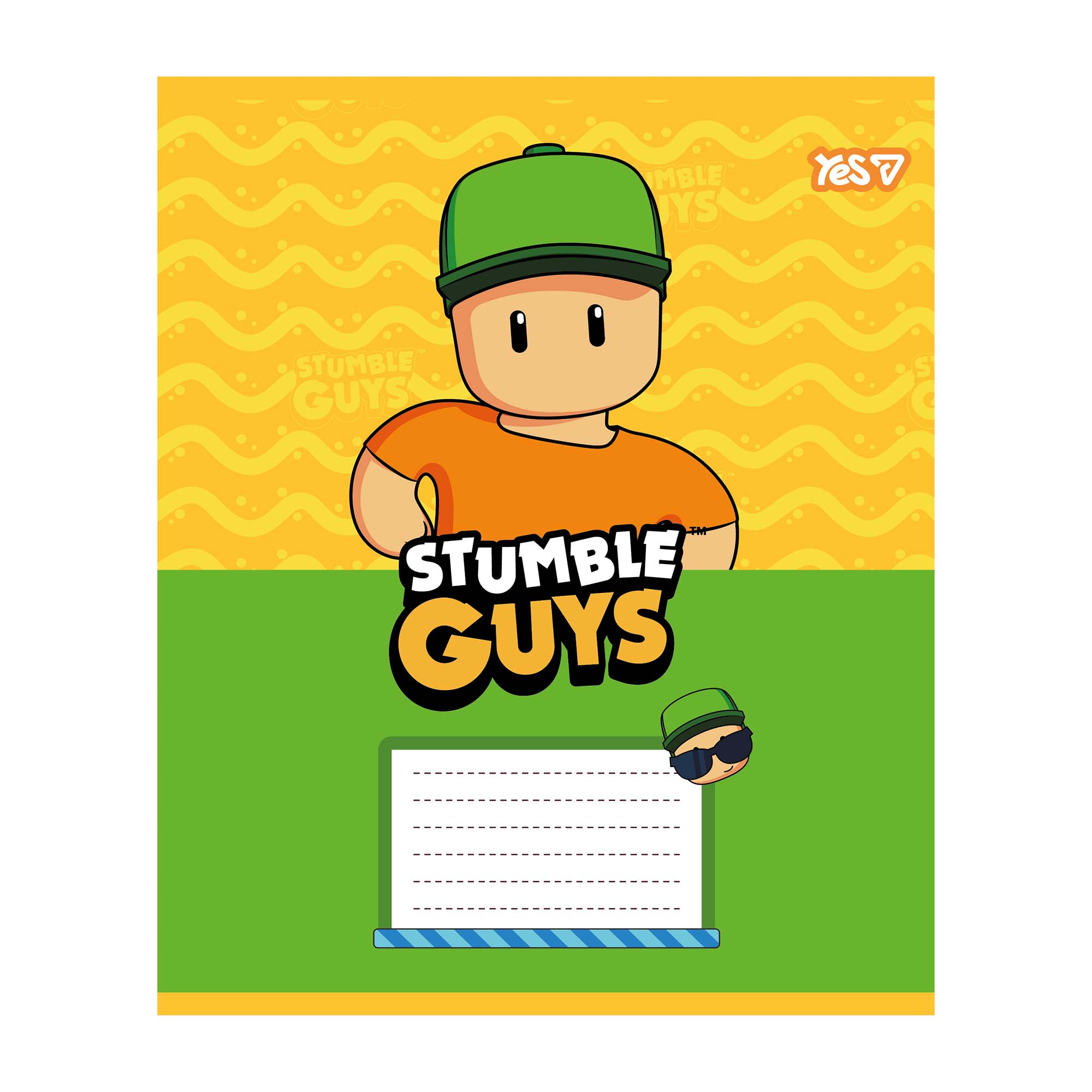 Student's notebook "YES" 12 sheets// /768730/ "Stumble Guys" (25/500)